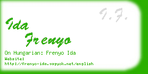 ida frenyo business card